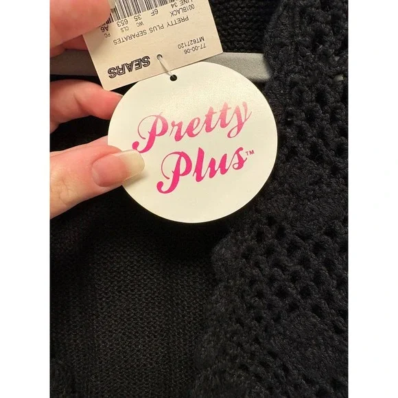 VTG NWT 90's Floral Knit‎ Cardigan Vest Cottagecore By Freeze Frame SEARS - Picture 5 of 7